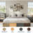California King Wood Platform Bed Frame with Wooden Slats, No Box Spring, Easy Assembly-1825574735-1825574733