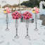 6PCS Support à fleurs en cristal, route de mariage, grands porte-fleurs, centre de table, vase en cristal en métal pour tables de réception, fournitures de mariage -97872316-97872313