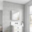 Pharmacie pour salle de bain 24 po x 26 po à miroir biseauté - Porte à ouverture à gauche, rangement spacieux, miroir, bois, charnières silencieuses, ouverture de porte d'armoire 24 po x 26 po, espace de rangement généreux, bois d'ingénierie-1164923631