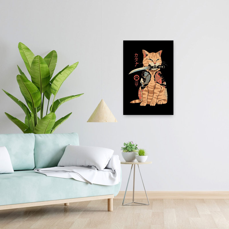 Contemporary Art Contemporary Cat Art, 24" H x 16" W