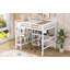 Lit mezzanine double avec tablettes multifonctionnelles et bureau sous le lit-1997130134
