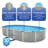 Trinity Oval 52-in Deep Steel Wall Pool Package with 7-in Top Rail-87679828