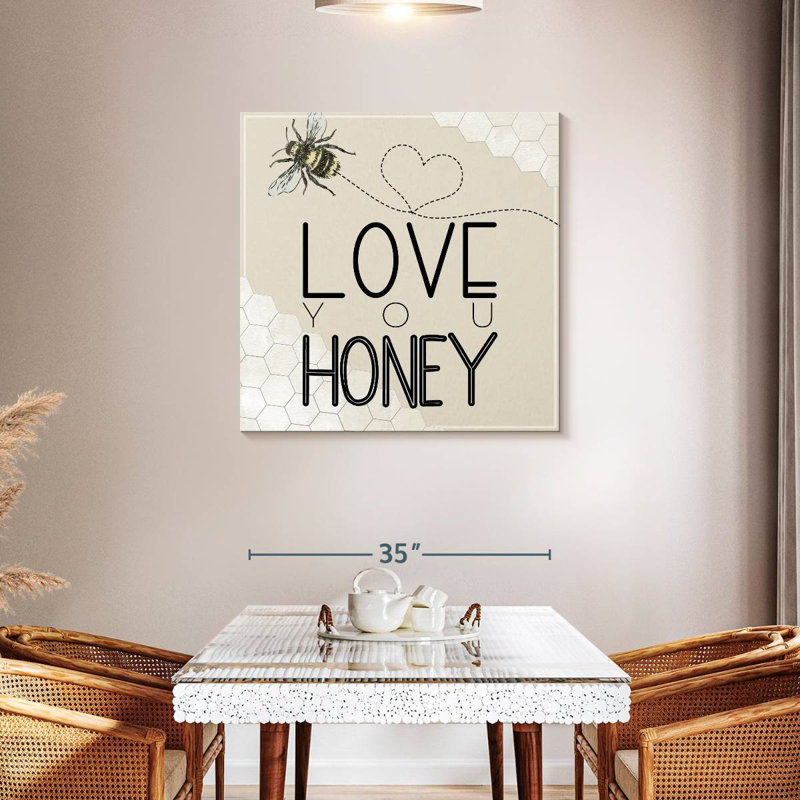 Tergel Love You Honey, 36" H x 36" W