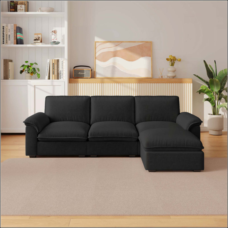 Canapé modulaire Cloud Couch For L, Noir