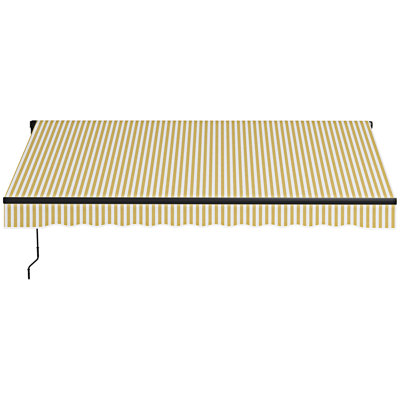 Patio Awning Sunshade Shelter With Manual Crank Handle