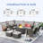 9 - Person Outdoor Seating Group with Fire Pit Table and Cushions-98222506