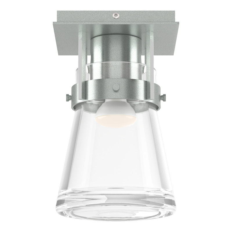 Erlenmeyer 1 - Light 6.1" Simple Cone Semi Flush Mount, Vintage Platinum