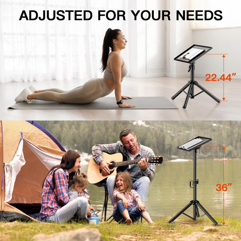 Support pour projecteur, support pour ordinateur portable, hauteur réglable (22 à 36 pouces), support pour projecteur robuste, peut être utilisé comme support pour dj, trépied de projecteur portatif, support sur pied pour le bureau, la maison, la scène ou le studio.