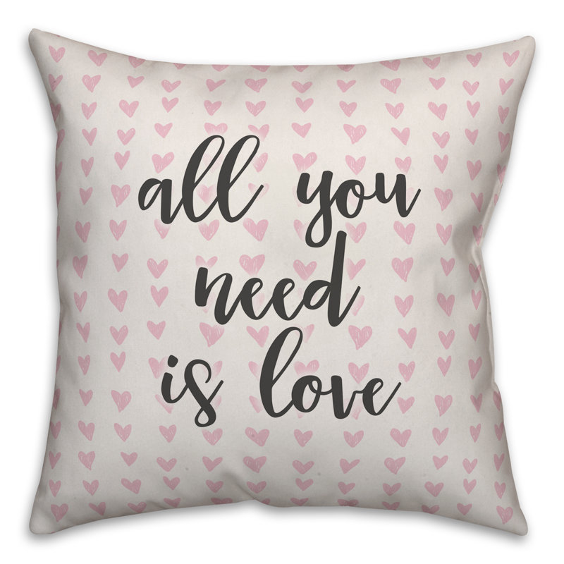  Coussin All All Need is Love in Hearts, Housse de coussin