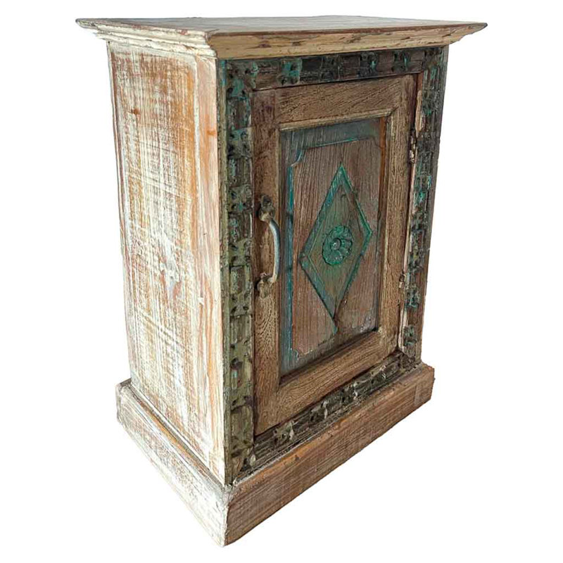 Ahkari 46cm W Solid Wood Bedside Table
