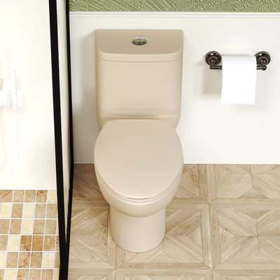 Toilette monobloc 1,1 / 1,6 GPF Tornado avec siège confortable ADA à hauteur de 17 po, toilette moderne à double chasse puissante et silencieuse, siphon S-trap 12 po, cuve sans rebord avec siège à fermeture douce, kaki
2KK-006