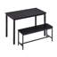 Ensemble de table de salle à manger, table de bar avec 2 bancs de salle à manger, comptoir de table de cuisine avec chaises, table de déjeuner industrielle pour la cuisine, salon, salle de fête-1476792801-1476792806-1476945054