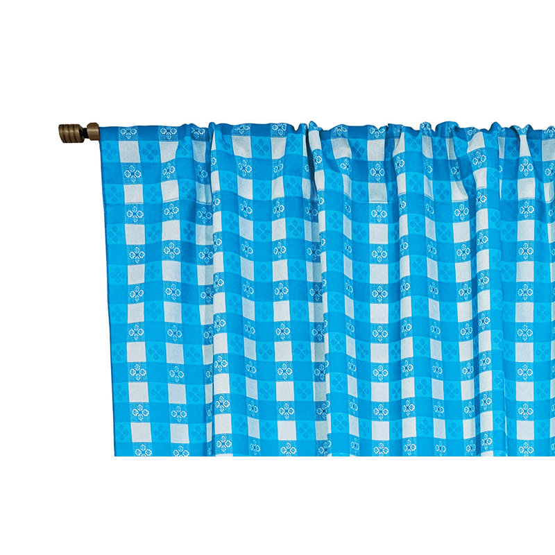 Rideau de fenêtre Popeline, L 58 po x L 63 po, Turquoise