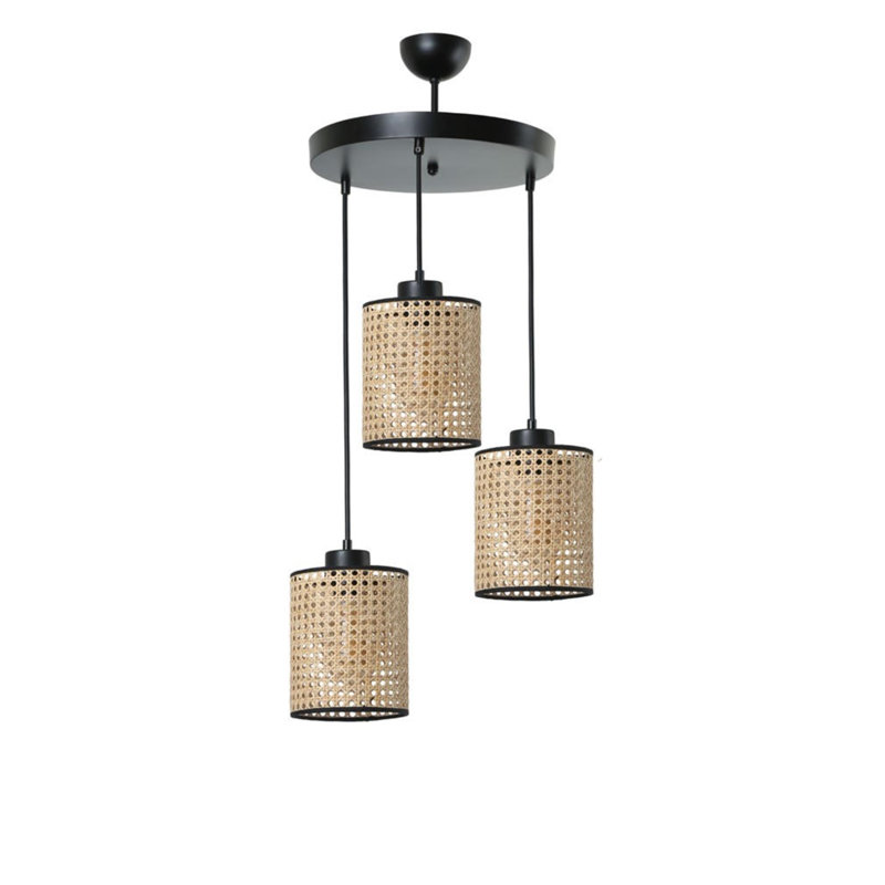 Amalita Light Rattan Unique/Statement Pendant, 3