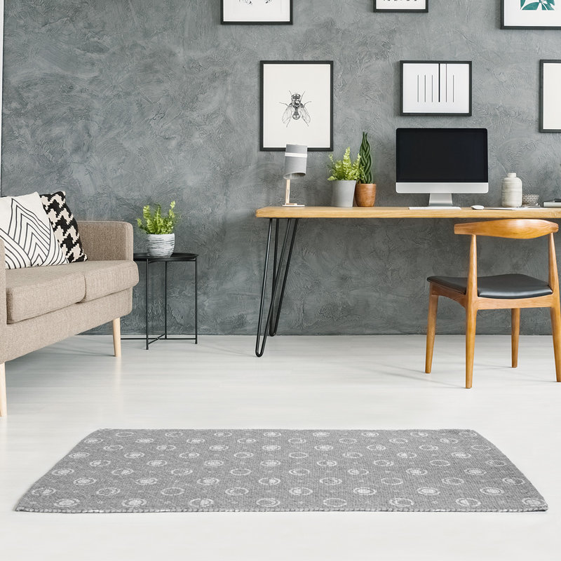 Chenille Geometric Indoor Rug, Rectangle 5' x 7'