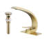 Solid Brass Single Hole Single Handle Bathroom Sink Faucet with Drain Assembly-113377386-116641081