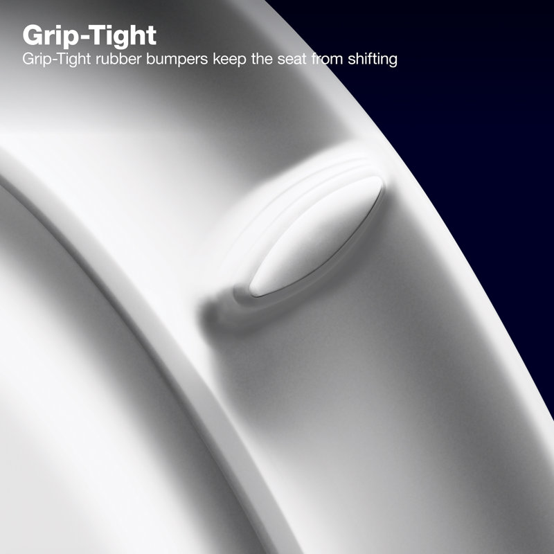 Reveal Quiet-Close with Grip-Tight Toilet Seat, White, Elongated