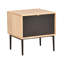 Bedside Table BLYTHE Wood Brown/ Black-1430743271