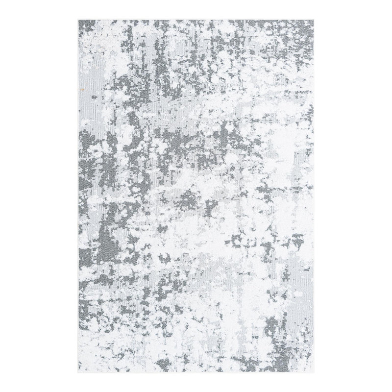 Performance Cotton Abstract Indoor Rug, Rectangle 5'3" x 8'