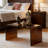 25.59" 4.72" Thick Brown Acrylic C-Shaped Side Table, Modern Waterfall End Table, No Assembly Multipurpose Acrylic Table for Living Room, Bedroom, Bathroom & Office-70572571