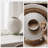 White Ceramic Vase, Round Floor Vase For Home Decor-2011403644