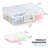 Novelinks Transparent 4" X 6" Photo Cases And Clear Craft Keeper With Handle - 16 Inner Cases Plastic Storage Container Box (Multi-Colored)