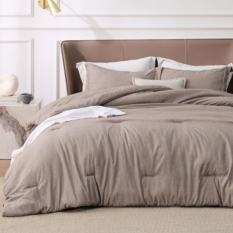 Polyester Standard Comforter, Oversized King Comforter, Khaki