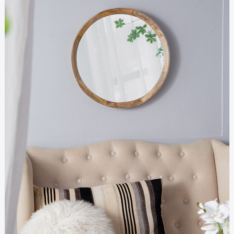 Hannum Round Mirror, Natural 
