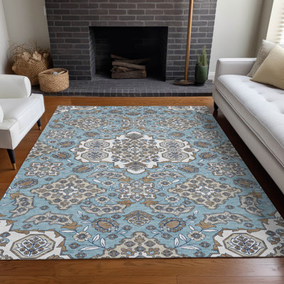 Tapis intérieur / extérieur lavable à la machine Sky Xhevrie