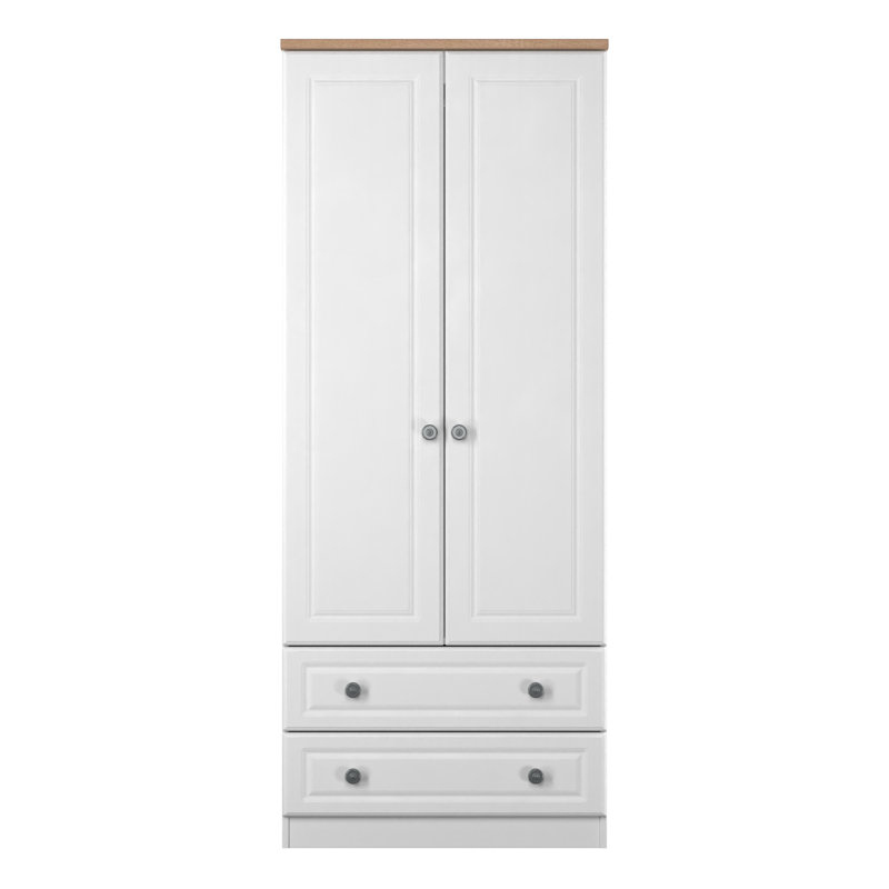 Arin Manufactured Wood Wardrobe, White/Oak