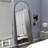67*40 Inch Full-Length Mirror, Large Hanging Mirror, Oversized Floor Mirror For Bedroom, Large Dressing Mirror For Living Room, Metal Frame, With Wheels