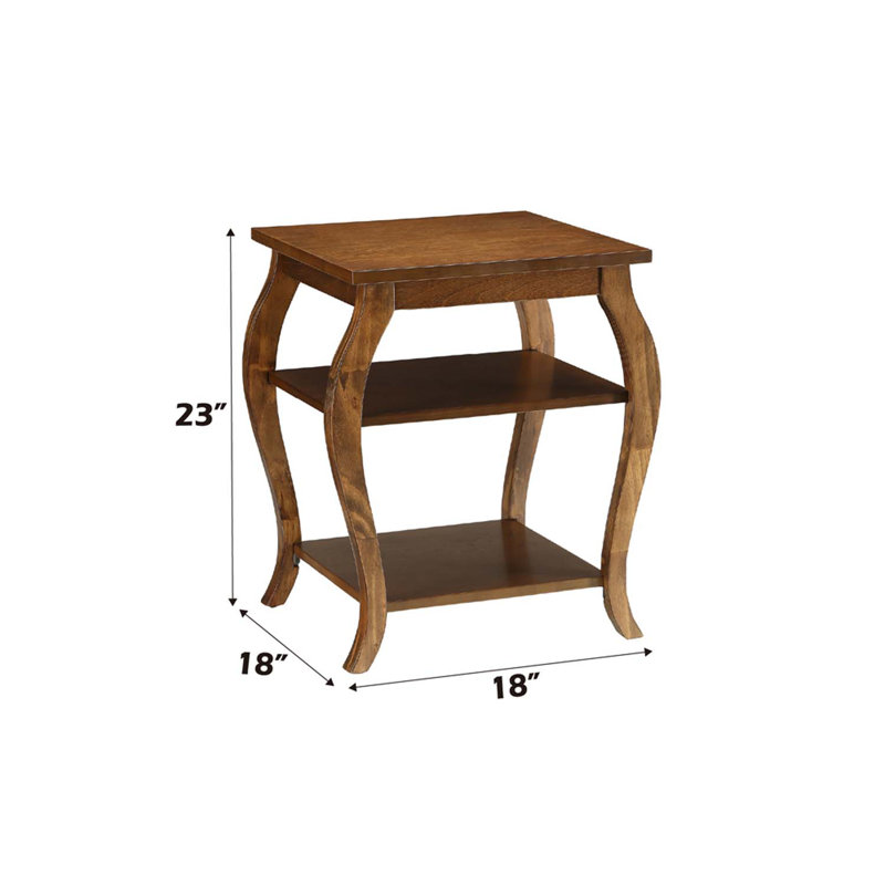 Becci Square Accent Table, Walnut Finish, Walnut