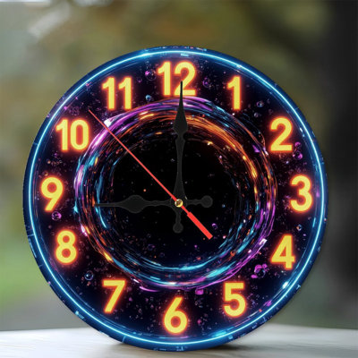 Horloge de style néon