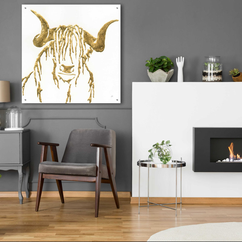 «Gilded Highlander II» par Chris Paschke, H 36 po x l 36 po x P 0,2 po