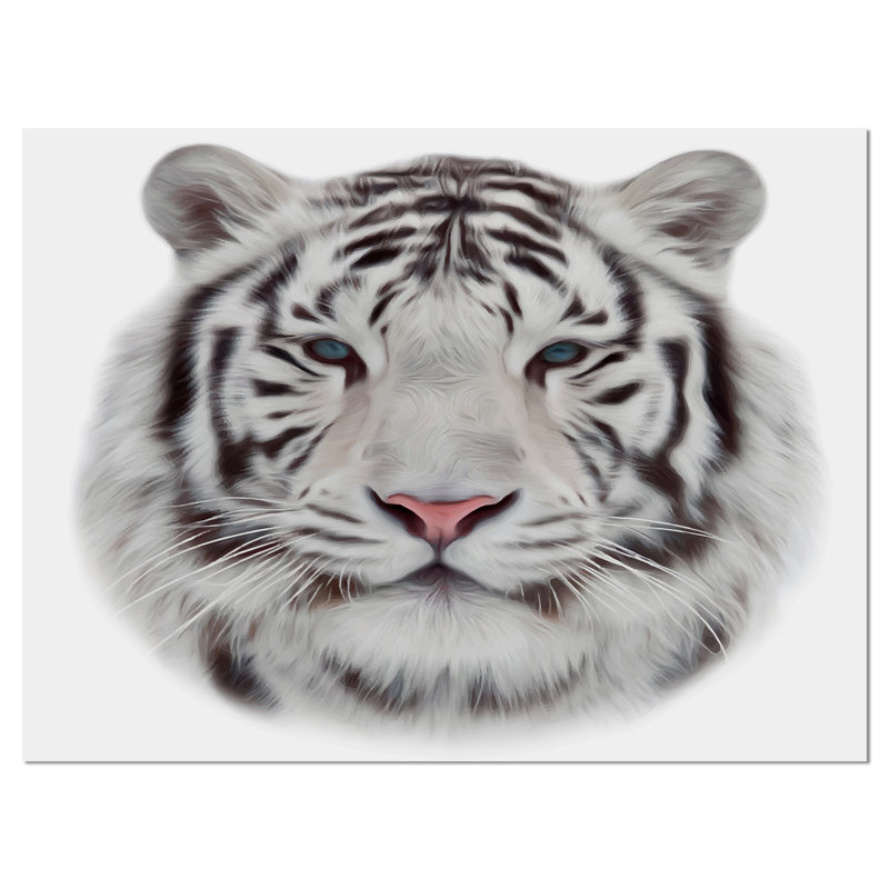 « white bengal tiger », peinture à l’animal, H 30 po x l 40 po x P 1,5 po, Toile tendue