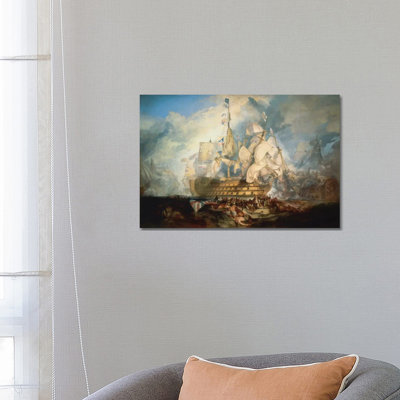 The Battle of Trafalgar 1822-1824 by J.M.W. Turner - 1 Piece Wrapped Canvas Painting