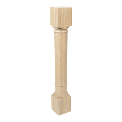 35-1/4" High Hard Maple Column Island Leg. 1 Piece