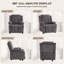 Fauteuil inclinable électrique avec deux porte-gobelets, poche de rangement latérale, revêtement en chenille douce, fauteuil de cinéma électrique réglable pour salon et chambre, gris-1991234207