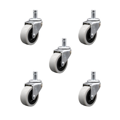 Thermoplastic Rubber Wheel 7/8" Grip Ring Stem Set of 5
