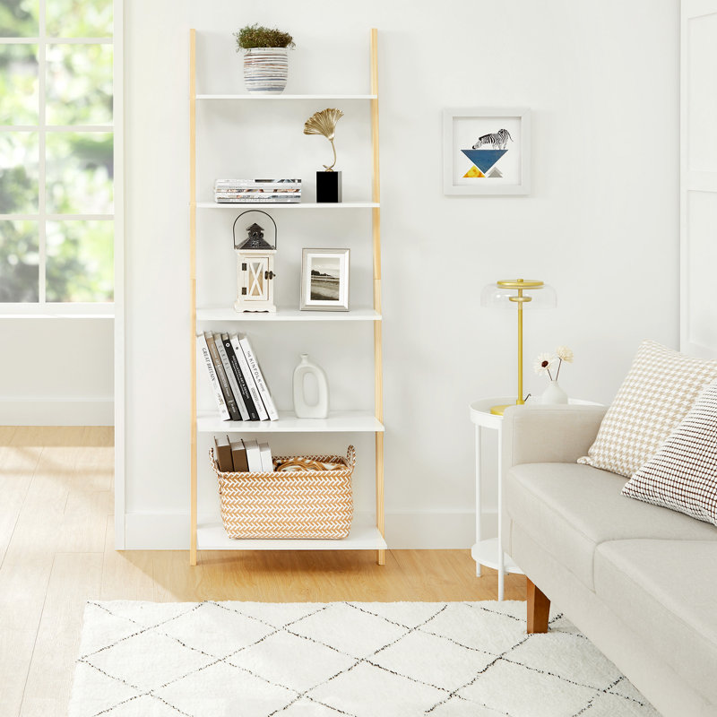 Mallie 96.8cm H x 41cm W Ladder Bookcase