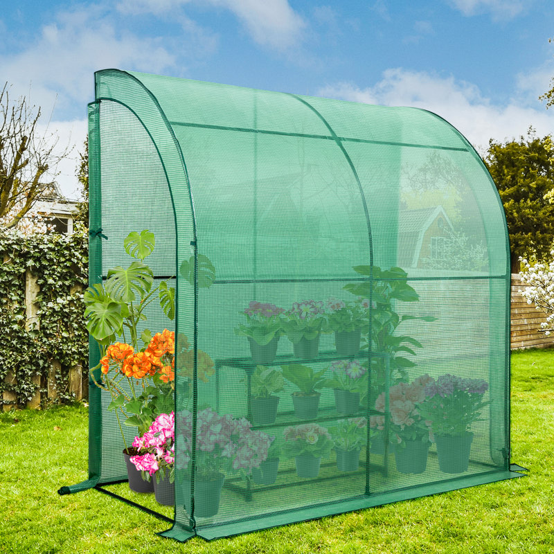 Serre adossée l 39,4 po x P 78,7 po, Vert