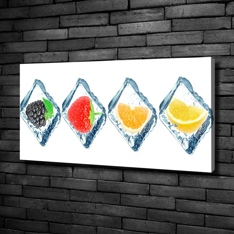 Fruit In Cubes - Wrapped Canvas Print
