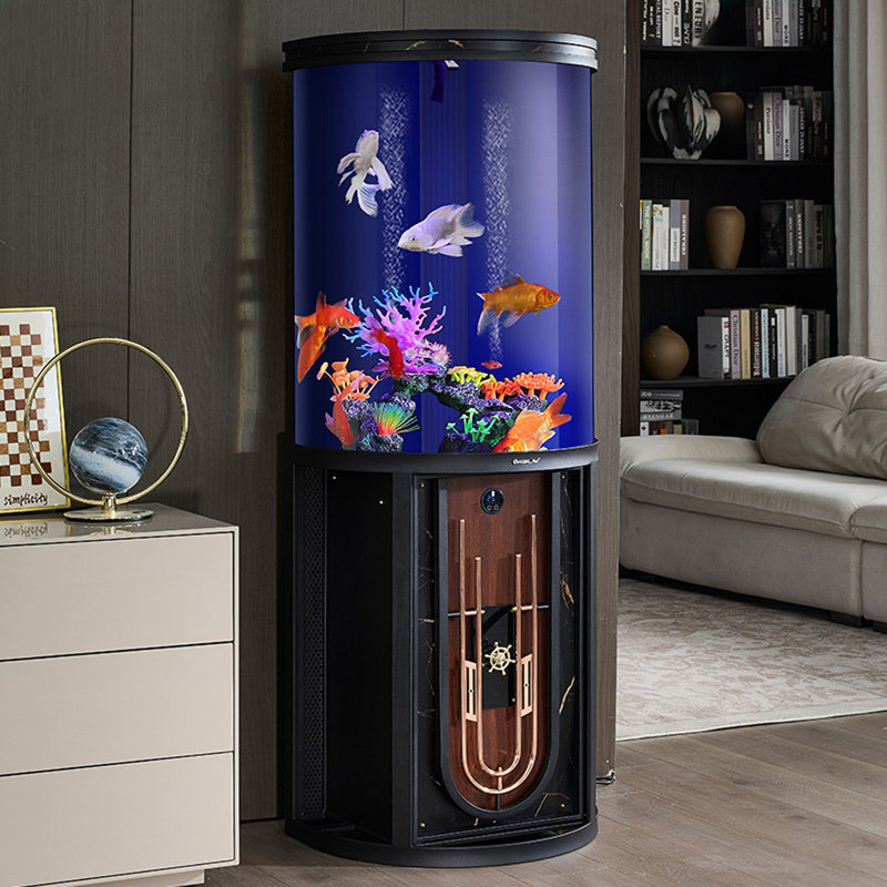 Réservoir d'aquarium semi-cylindrique, 33,02 gallons (H 60,24 po x l 20,87 po x P 14,17 p