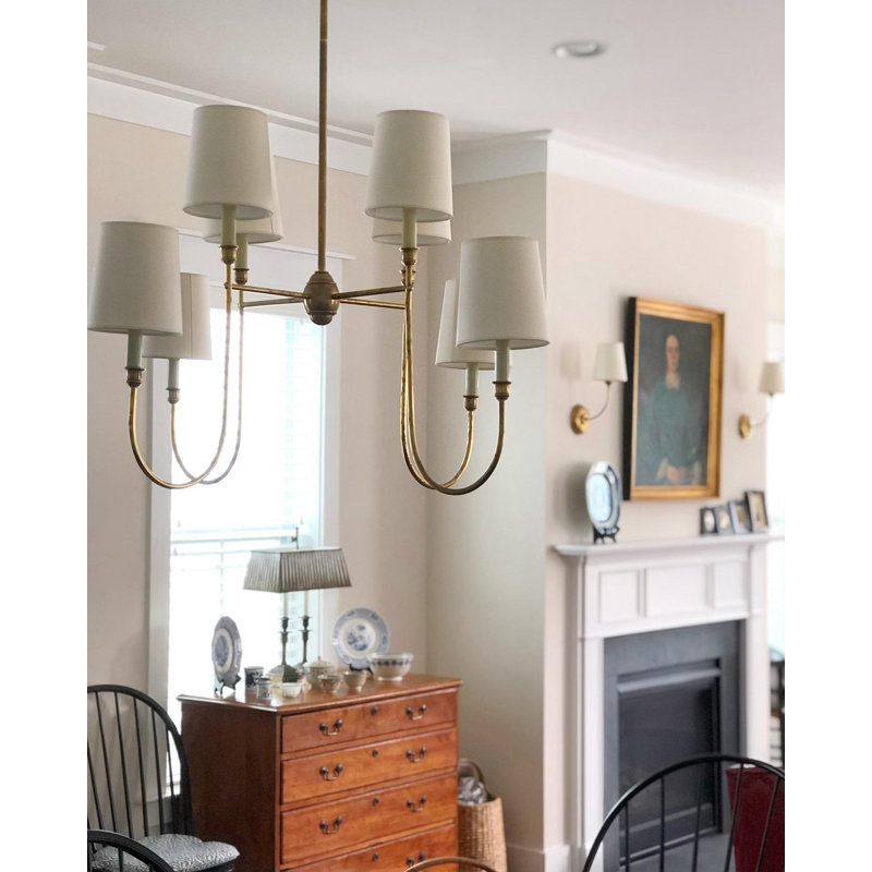 Vendome 8 - Light Chandelier, Hand-Rubbed Antique Brass