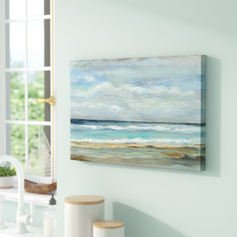Bord de mer par Silvia Vassileva - reproduction d'art, H 24 po x l 36 po, Toile tendue, Sans cadre