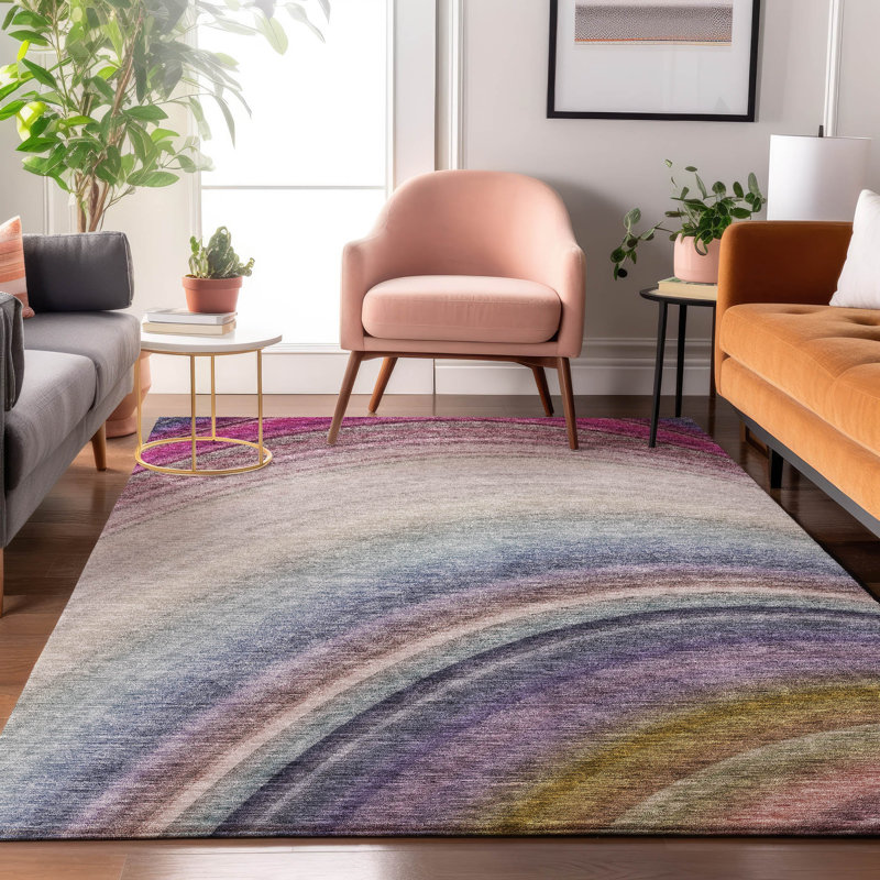 Premium Machine Washable Cerrito AMF584 Beige Rug, Rectangle 2'6" x 3'10"