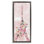 Art floral sur toile Floater encadré à motif floral Tour Eiffel par Kim Allen