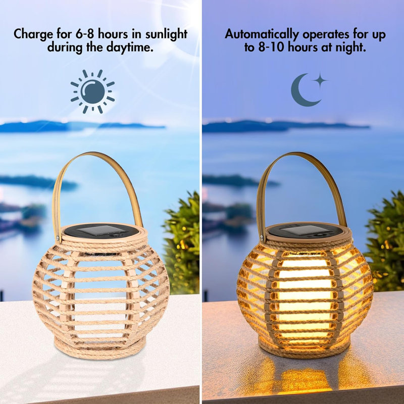 2-Pack Solar Lanterns for Outdoor Use