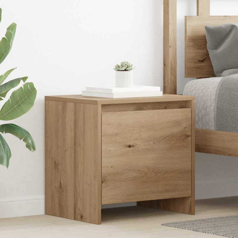 Bedside Cabinet 45 X 34 X 44.5 Cm Engineered Wood, Old Wood