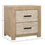 Roux 2-Drawer Pine Wood Nightstand